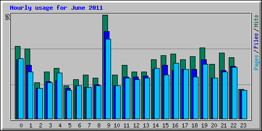 Hourly usage for June 2011