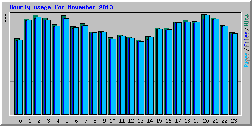 Hourly usage for November 2013