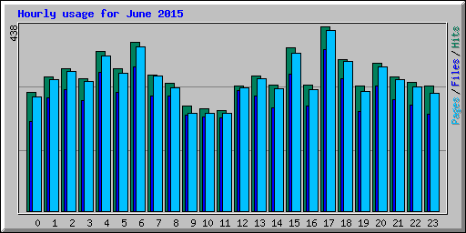 Hourly usage for June 2015