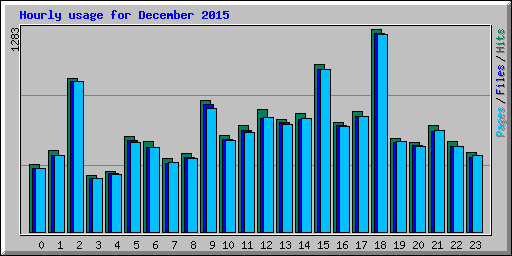 Hourly usage for December 2015