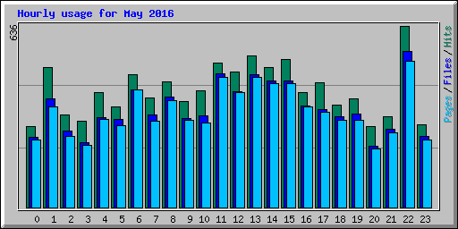 Hourly usage for May 2016