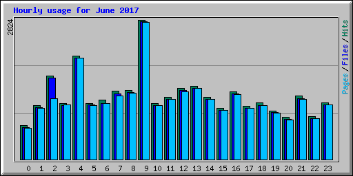 Hourly usage for June 2017