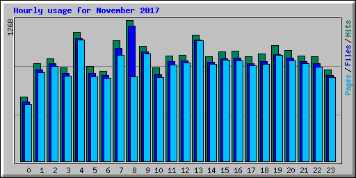 Hourly usage for November 2017