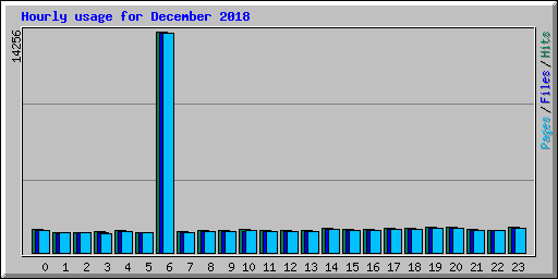 Hourly usage for December 2018