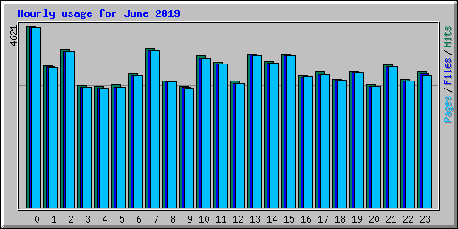 Hourly usage for June 2019